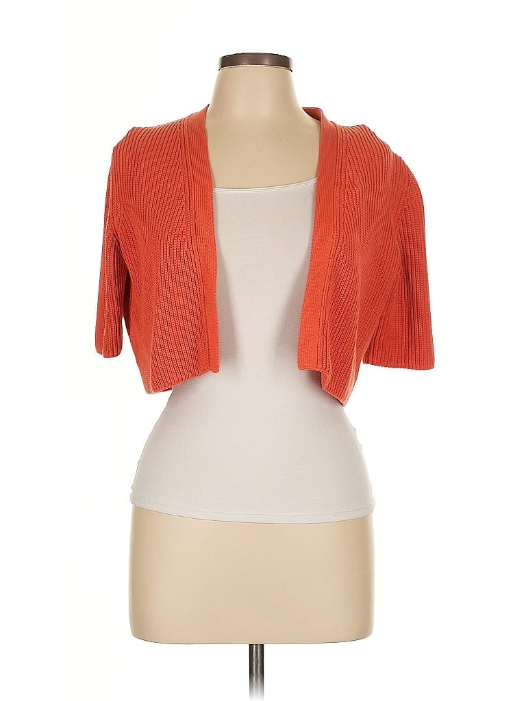 Akris Punto 100% Cotton Orange Cardigan Size 12 - photo 1