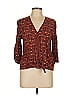 Max Studio 100% Rayon Brown 3/4 Sleeve Blouse Size L - photo 1