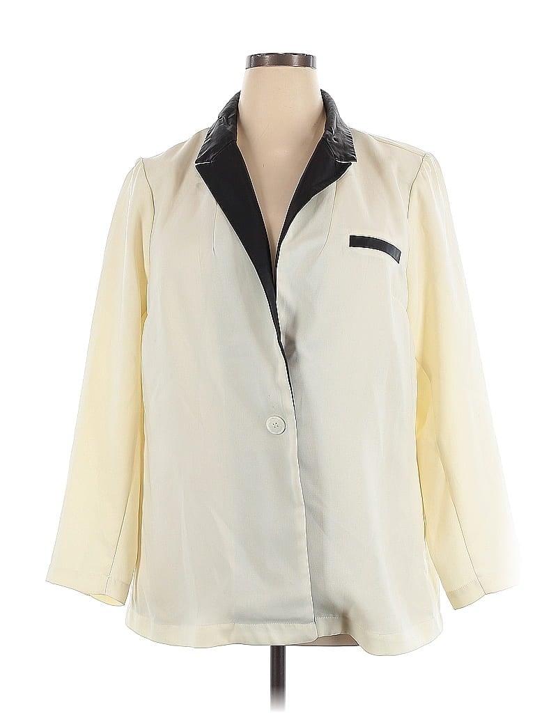 Pre-owned Just Fab 3/4 Sleeve Blouse In White