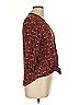 Max Studio 100% Rayon Brown 3/4 Sleeve Blouse Size L - photo 4