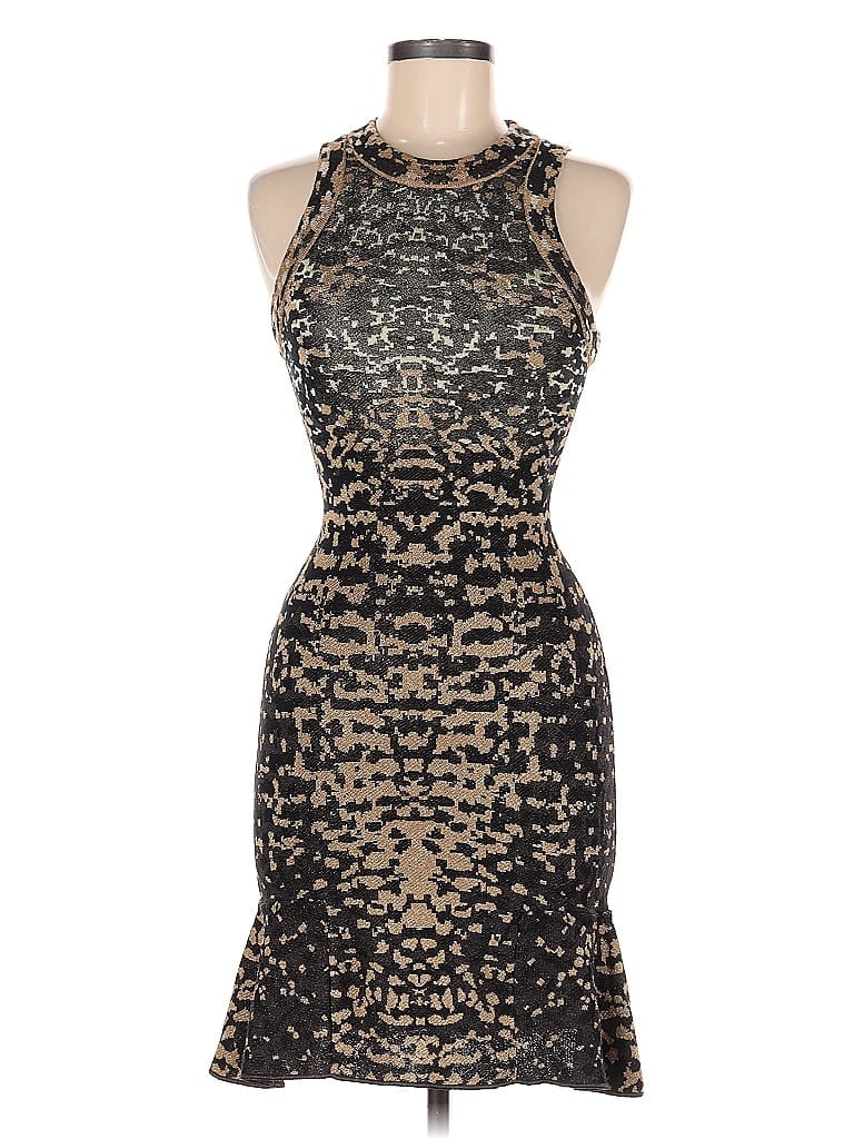 M Missoni Animal Print Black Tan Cocktail Dress Size S - photo 1