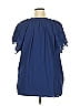 Catherine Malandrino Blue Short Sleeve Blouse Size 2X - photo 2