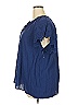Catherine Malandrino Blue Short Sleeve Blouse Size 2X - photo 5