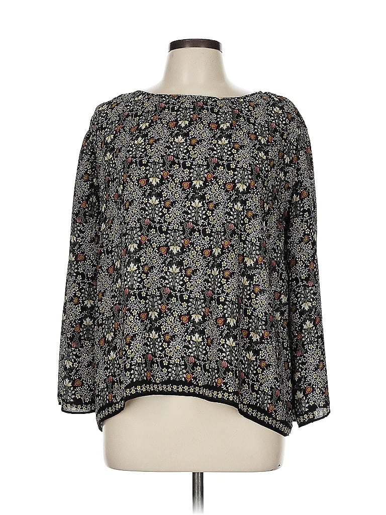 Pre-owned Max Studio 3/4 Sleeve Blouse In Black