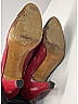 Chanel 100% Leather Color Block Burgundy Red Vintage Cap Toe Heels Size 7 - photo 10