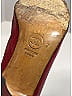 Chanel 100% Leather Color Block Burgundy Red Vintage Cap Toe Heels Size 7 - photo 3