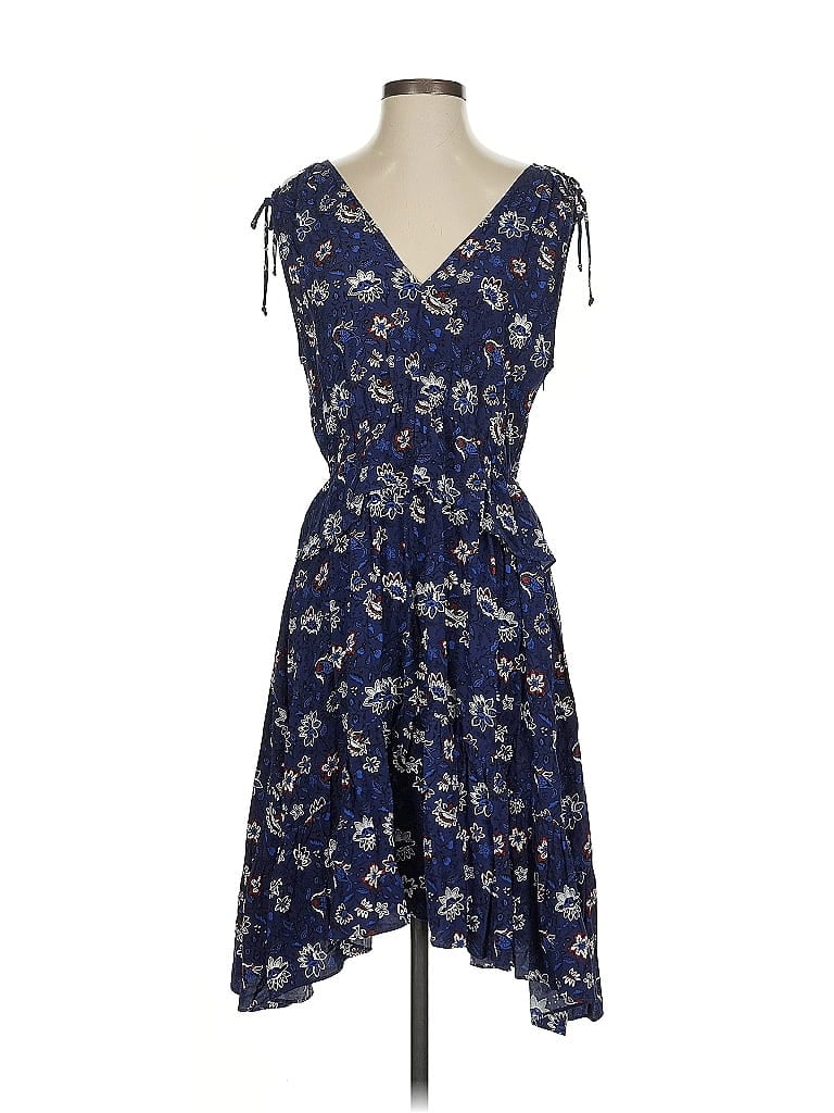 Thakoon Collective 100% Viscose Paisley Blue Casual Dress Size 4 - photo 1
