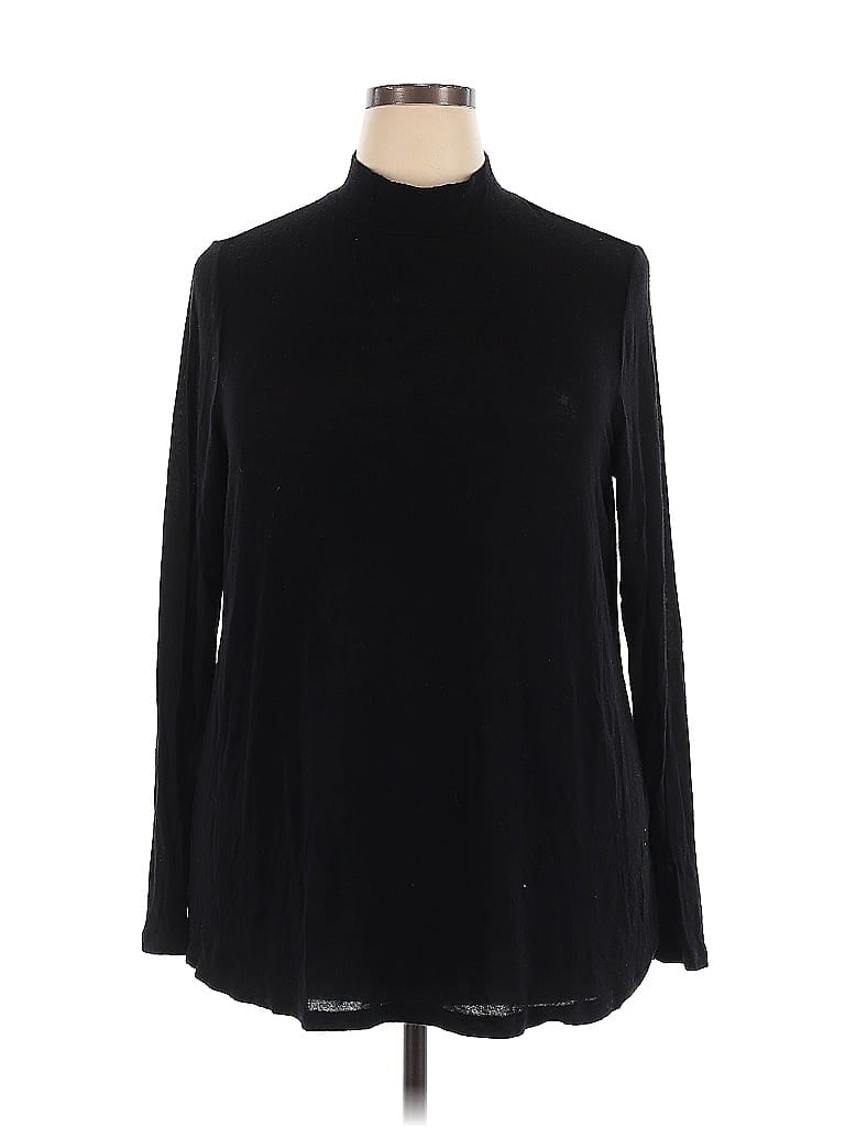 Ellos Black Long Sleeve Top Size 18 - photo 1