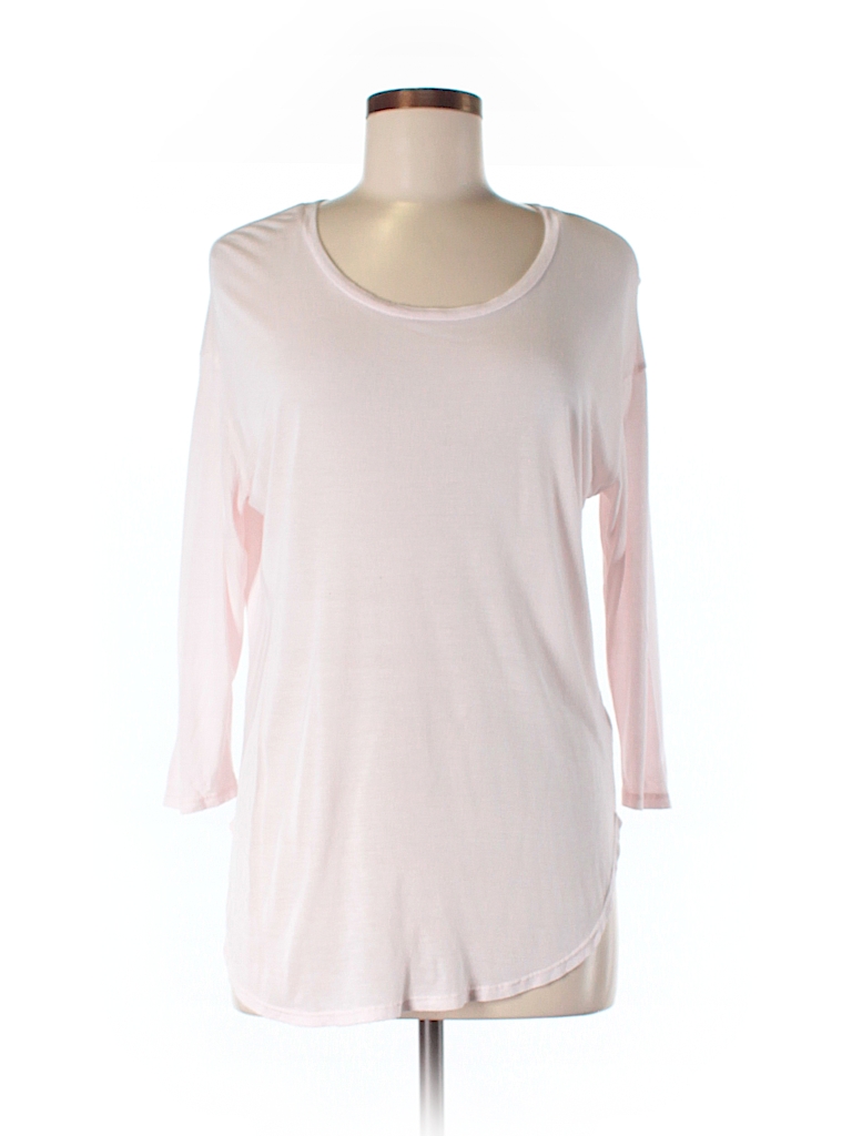 Velvet for Calypso 100% Modal Solid Light Pink 3/4 Sleeve T-Shirt Size ...
