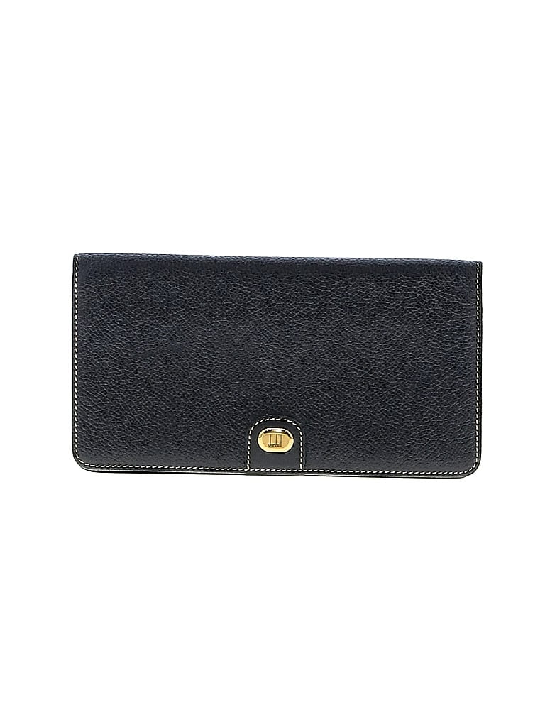 Dunhill 100% Leather Blue Black Leather Wallet One size - photo 1