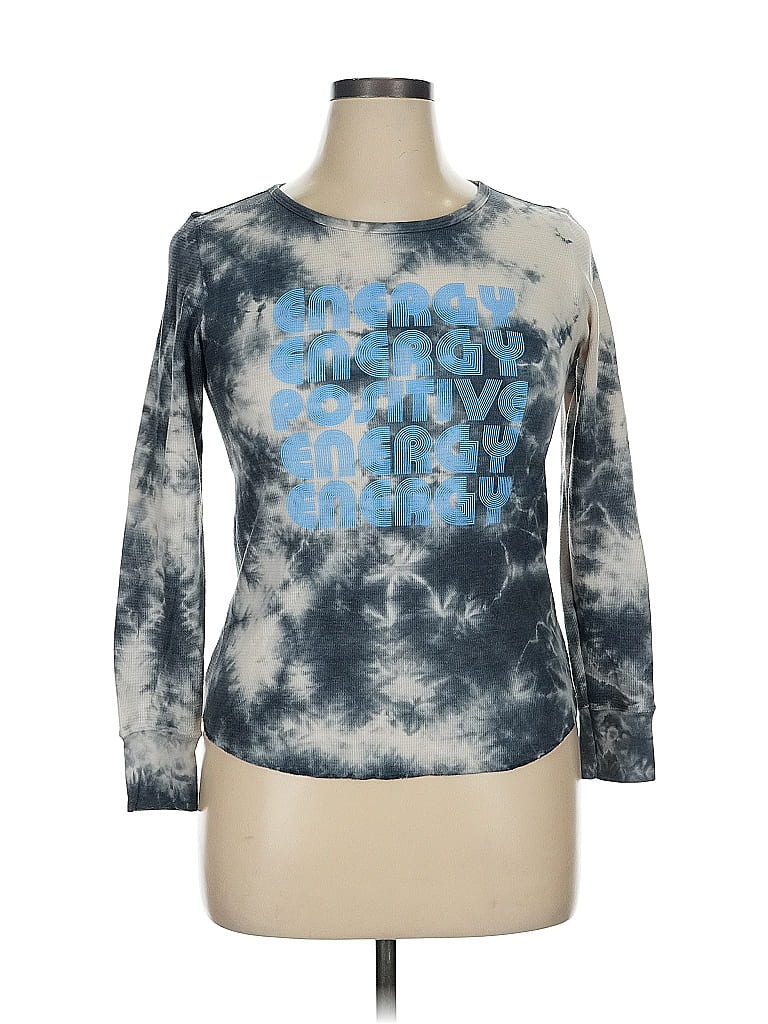 Sub Urban Riot Tie-dye Blue Thermal Top Size XL - 65% off | ThredUp