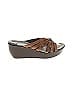 Donald J Pliner Brown Gold Wedges Size 7 1/2 - photo 1