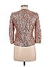 Maje 100% Viscose Rayon Silver Tan 3/4 Sleeve Blouse Size Med (2) - photo 2