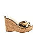 Jimmy Choo 100% Leather Gold Perfume Metallic Leather Cork Wedges Size EU 38 1/2 - photo 1