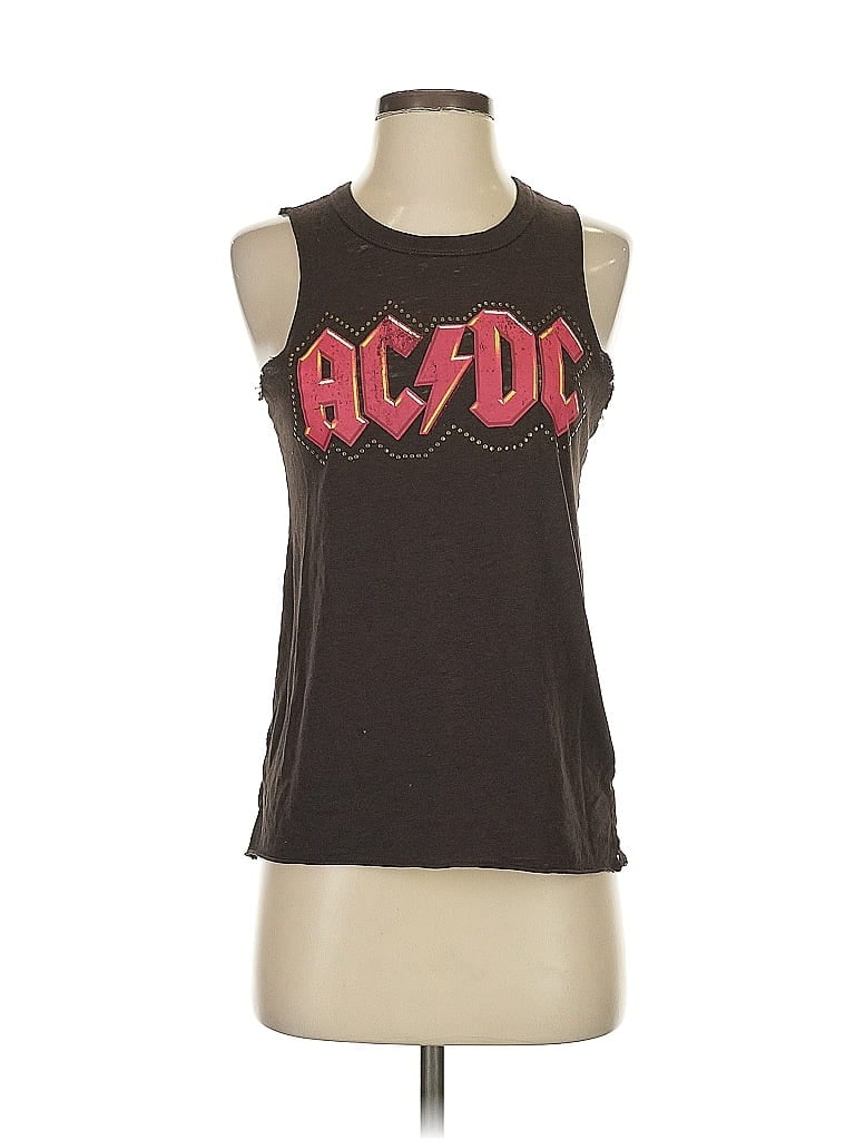 Chaser Brown Sleeveless T-Shirt Size XS - photo 1