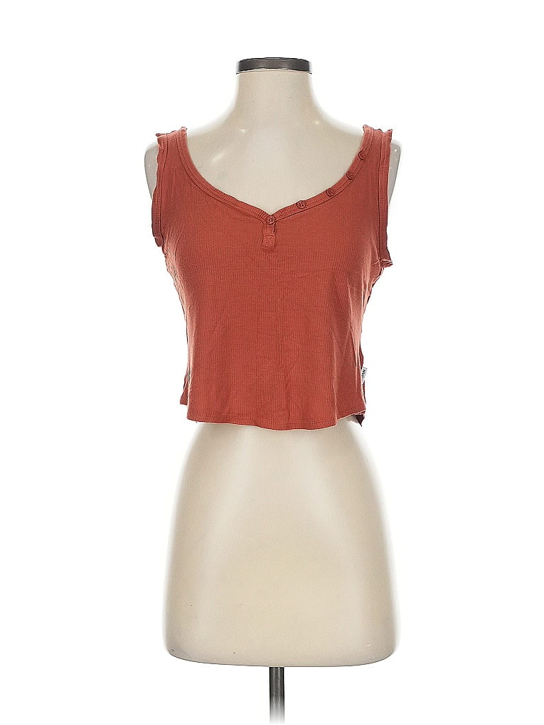 RVCA 100% Rayon Brown Sleeveless T-Shirt Size XS - photo 1