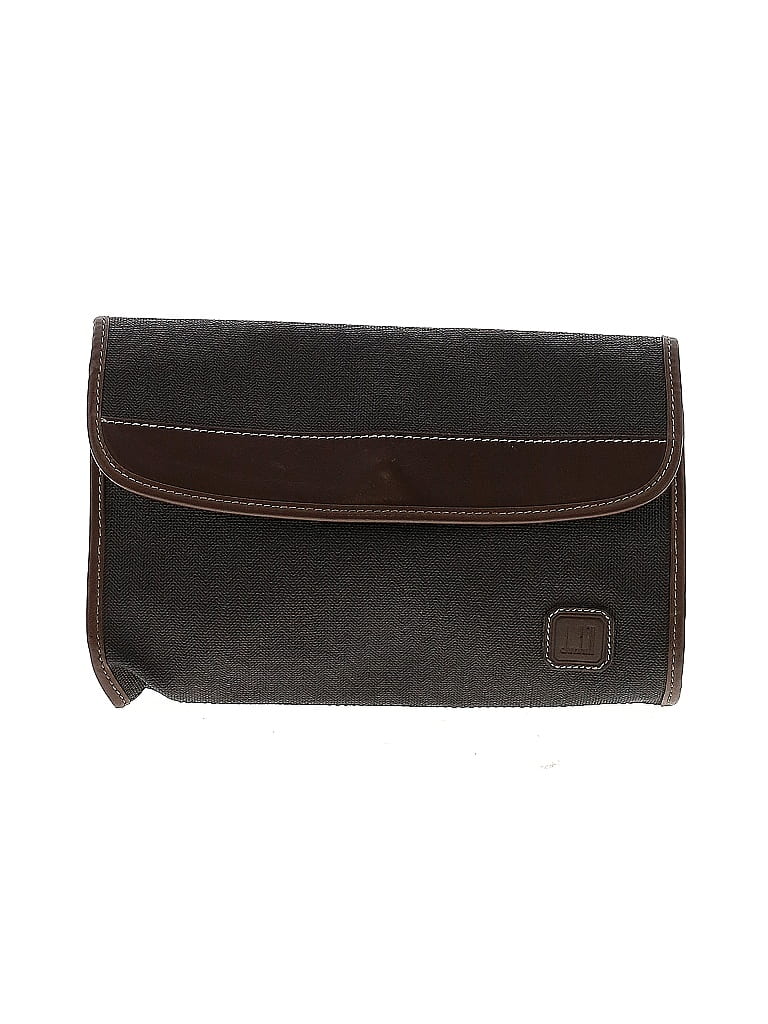 Dunhill 100% Coated Canvas Brown Clutch One size - photo 1