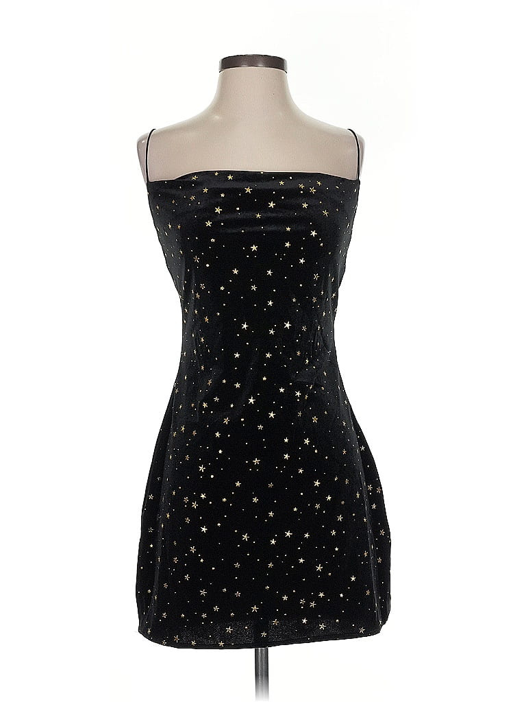 Zaful 100% Polyester Stars Black Cocktail Dress Size S - photo 1