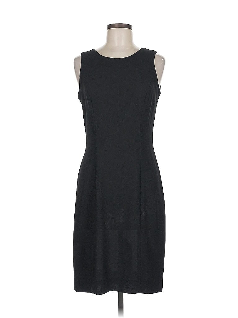 DWP 100% Polyester Solid Black Casual Dress Size 14 - photo 1