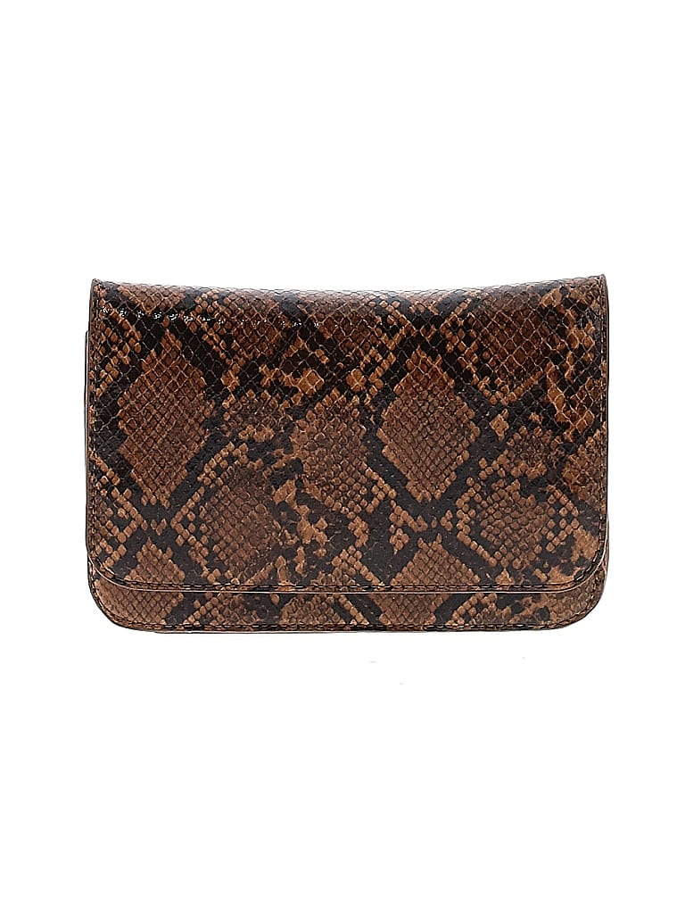 Sac Crossbody Marron Imitation Cuir à Clous Et Croix - Ruby Collection