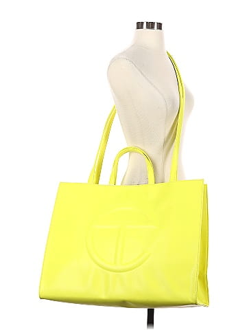 Telfar Large Highlighter Yellow Shopping Bag (view 2)
