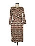 David Meister Chevron-herringbone Gray Casual Dress Size 12 - photo 1