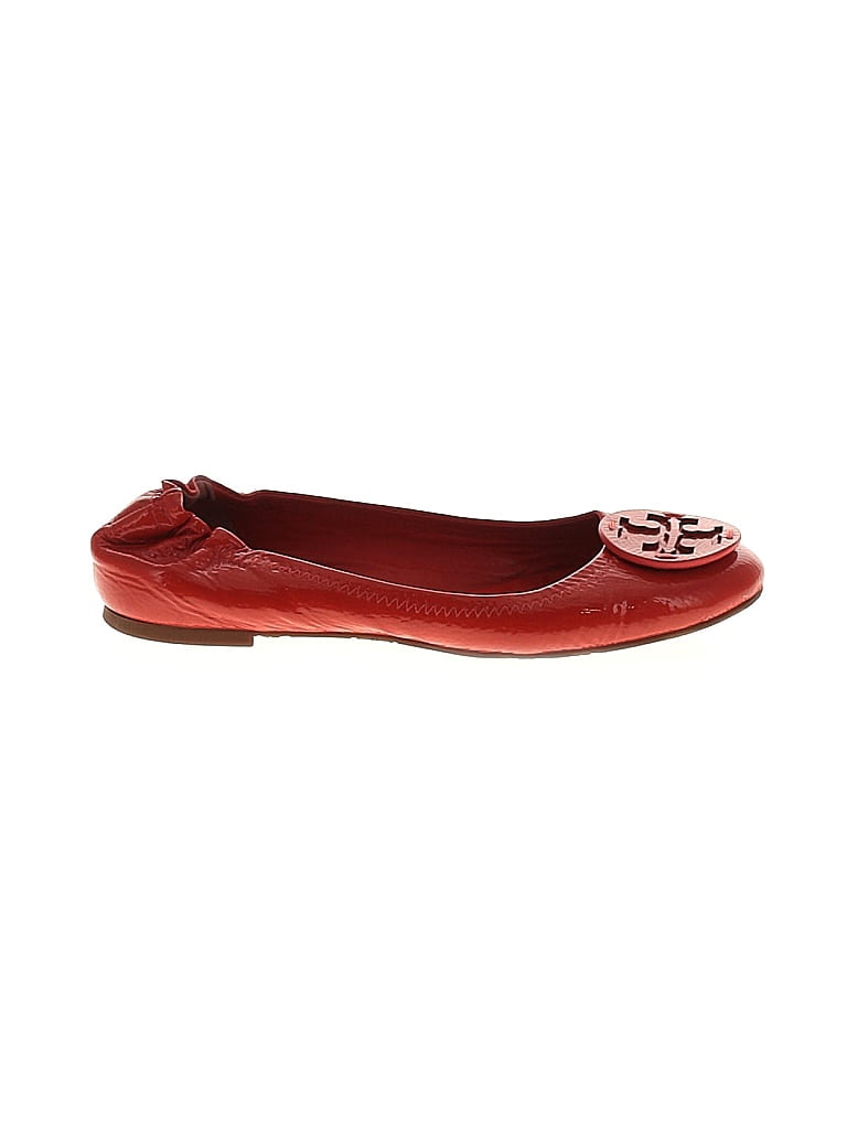 Tory Burch Red Orange Flats Size 8 - photo 1