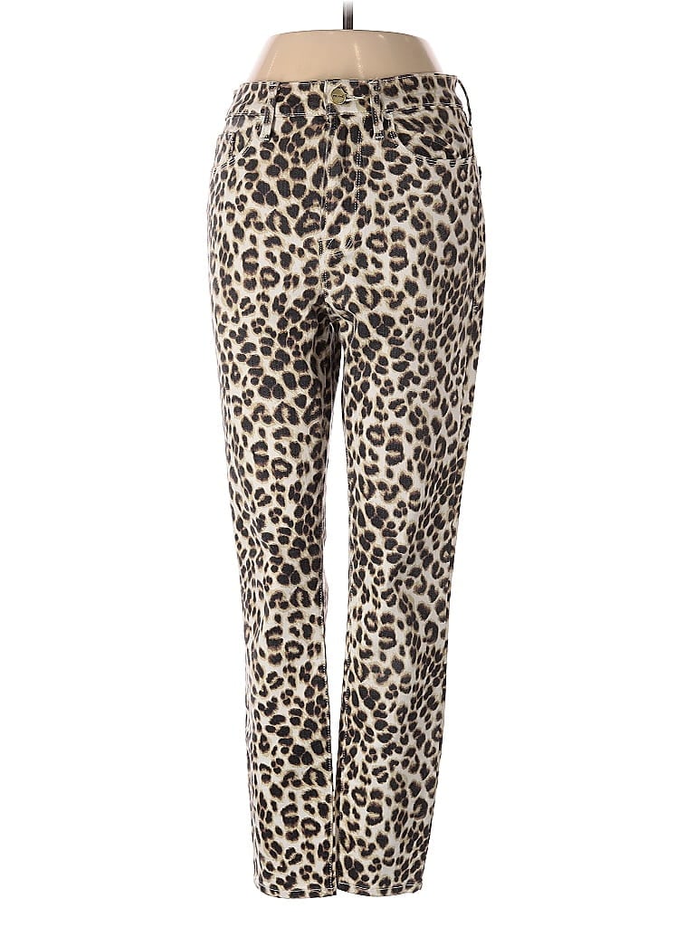 Pre-owned Frame Jeggings In Brown