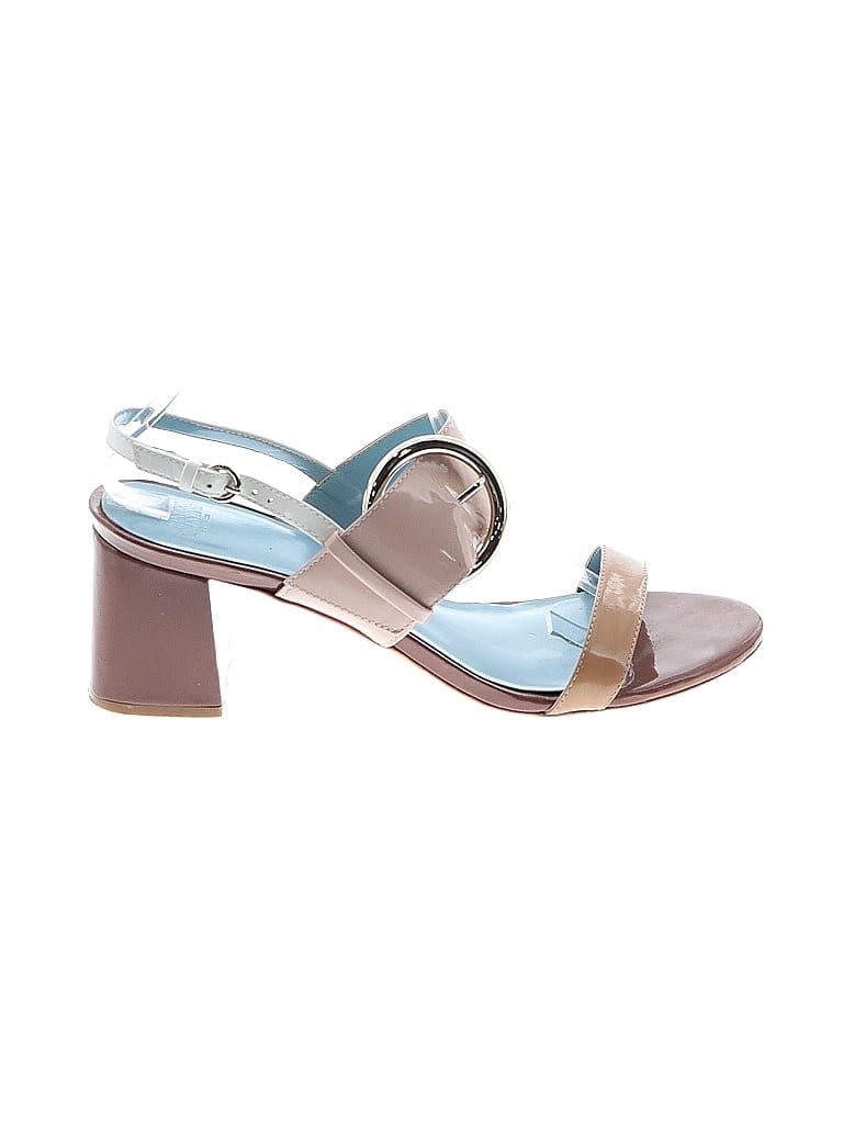 Frances Valentine Color Block Blue Brown Sandals Size 8 - photo 1