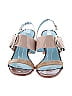 Frances Valentine Color Block Blue Brown Sandals Size 8 - photo 2