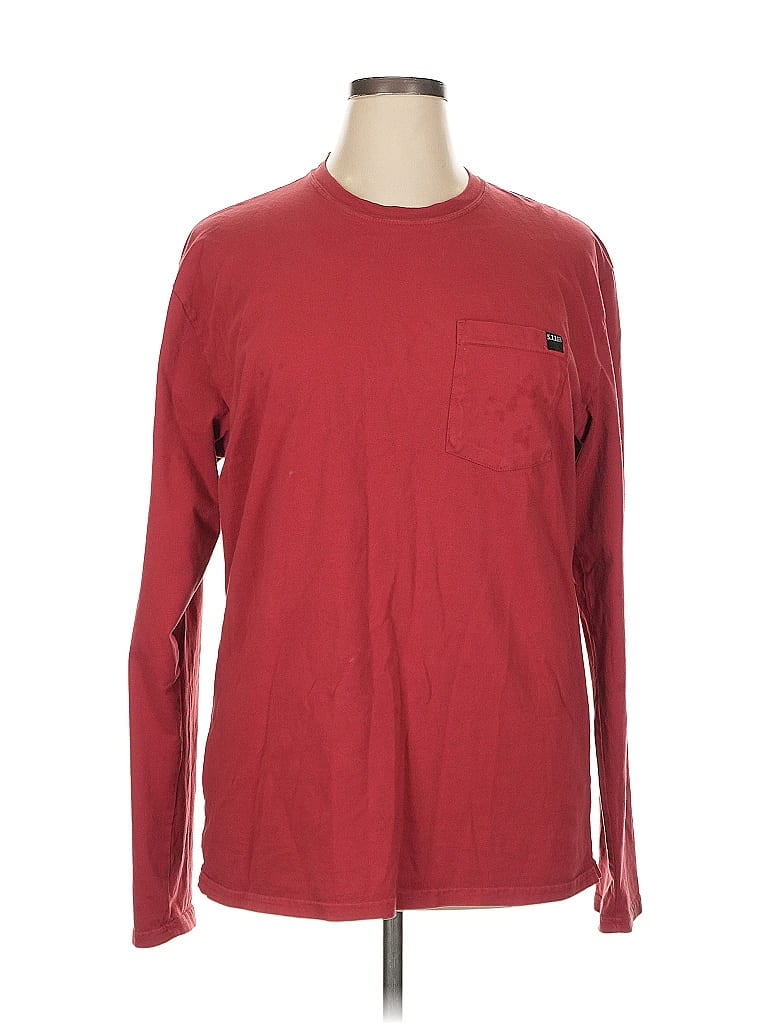 5.11 Tactical Series 100% Cotton Red Long Sleeve T-Shirt Size XL - photo 1