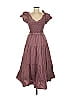 Sea New York 100% Cotton Burgundy Cocktail Dress Size 6 - photo 1