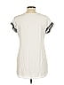 Solitaire 100% Rayon Ivory White Short Sleeve Blouse Size M - photo 2