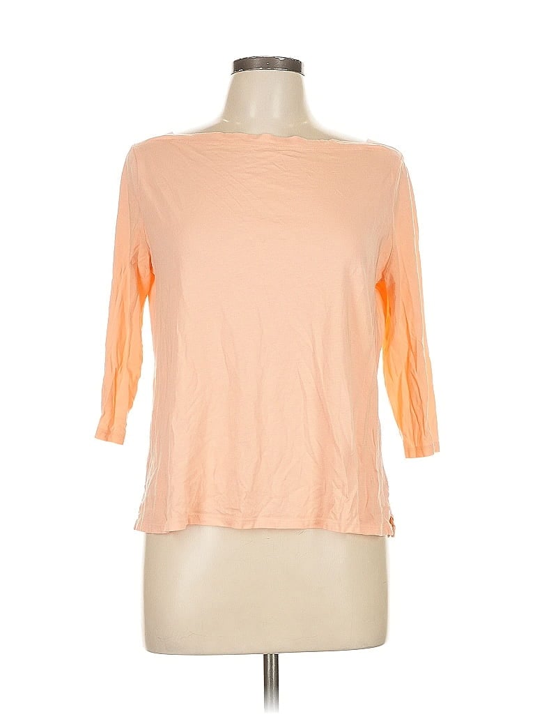 Pre-owned Ann Taylor Loft 3/4 Sleeve T-shirt In Orange
