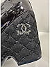 Chanel 100% Patent Leather Solid Black Heels Size EU 35 1/2 - photo 5