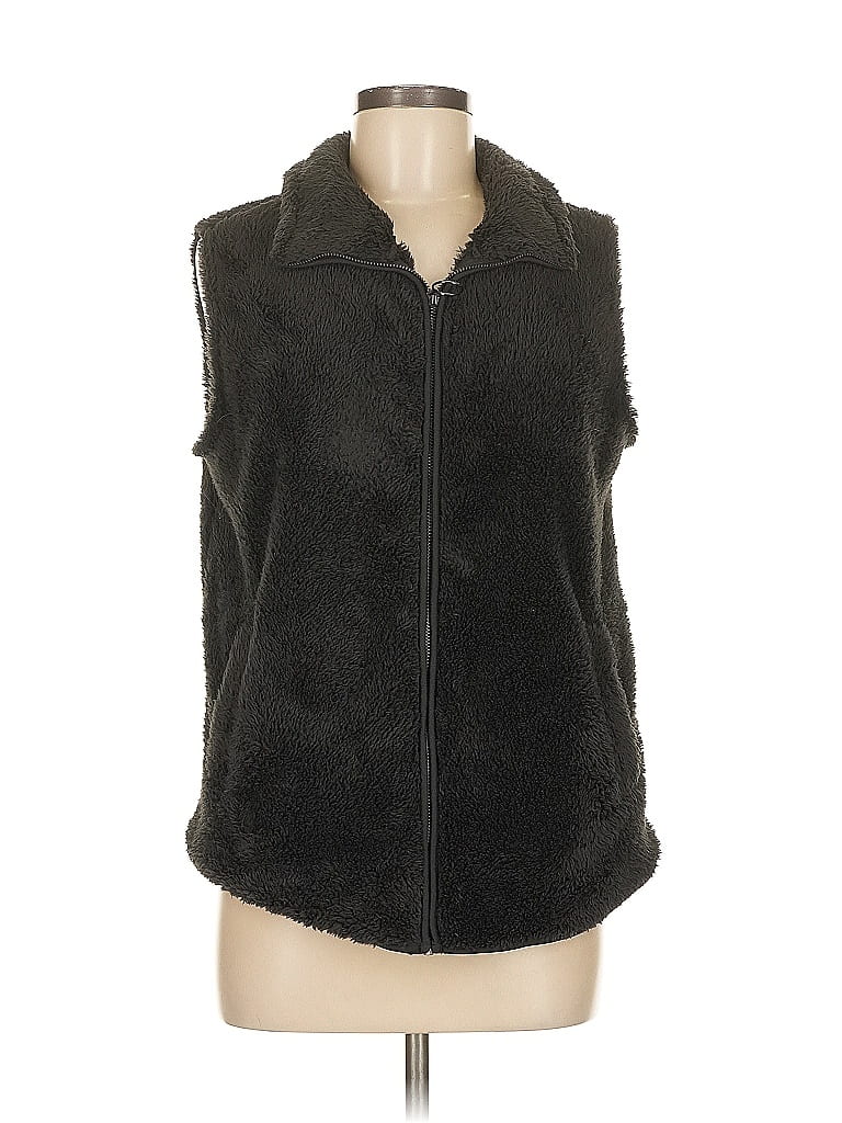 Bobeau 100% Polyester Black Faux Fur Vest Size M - photo 1