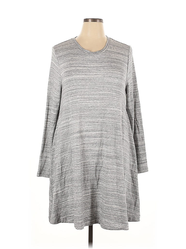 Lou & Grey Gray Casual Dress Size XL - photo 1