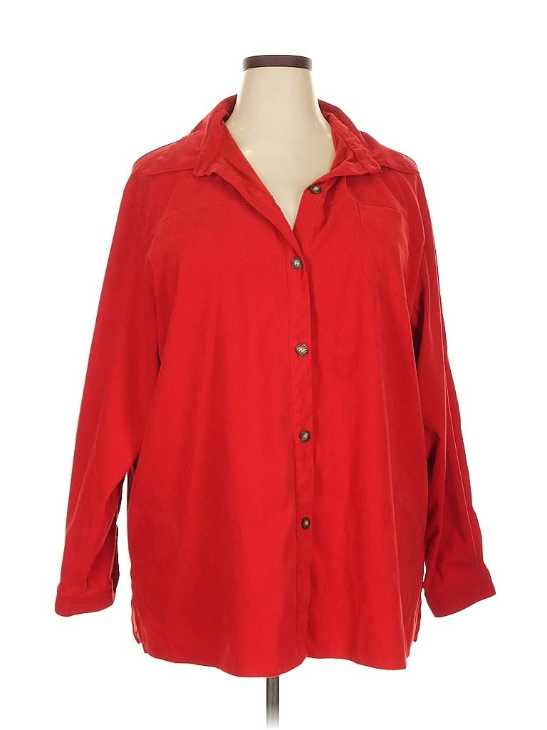 Sag Harbor Red 3/4 Sleeve Blouse Size 22 - photo 1