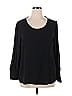 Ann Taylor LOFT 100% Polyester Black 3/4 Sleeve Blouse Size XL - photo 1