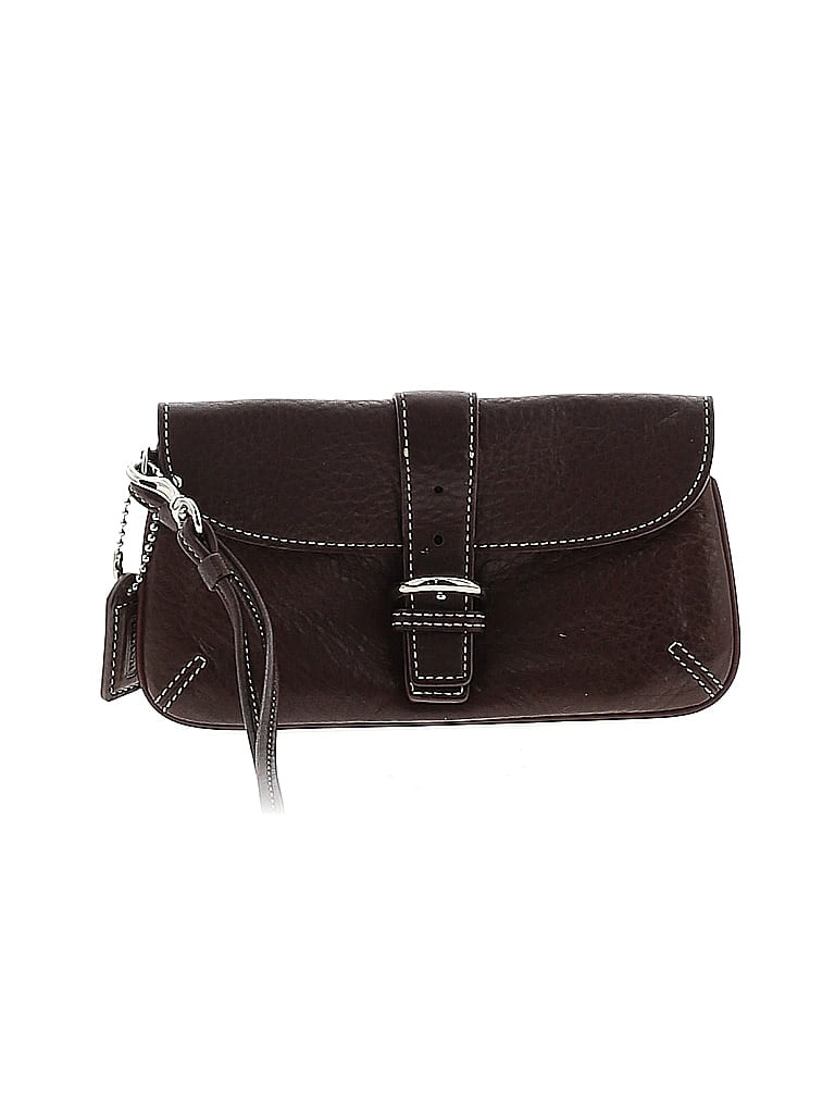 Coach Brown Leather Wristlet One size - photo 1