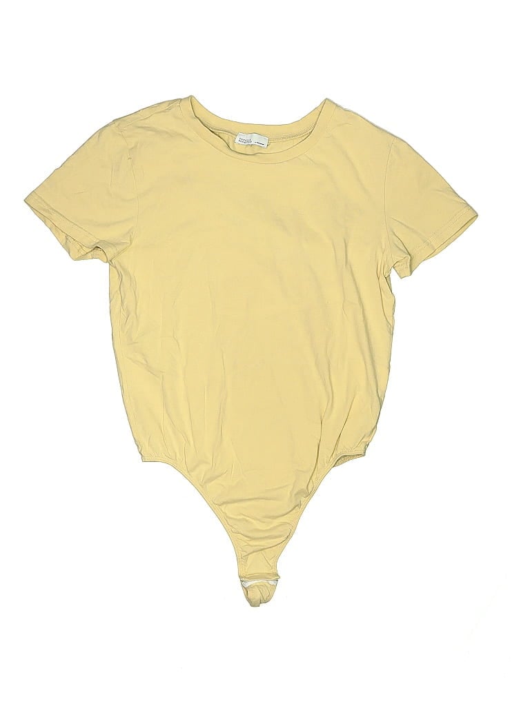 Pre-owned Danielle Bernstein Bodysuit In Yellow