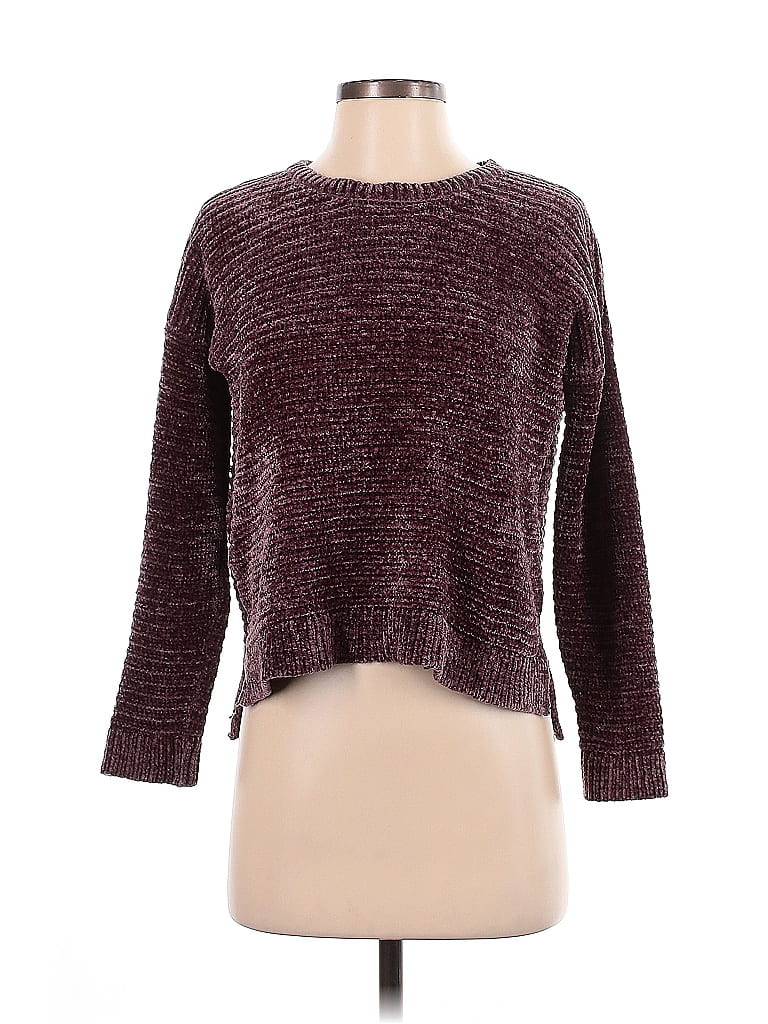 Pink Rose 100% Polyester Tweed Burgundy Pullover Sweater Size XS - photo 1