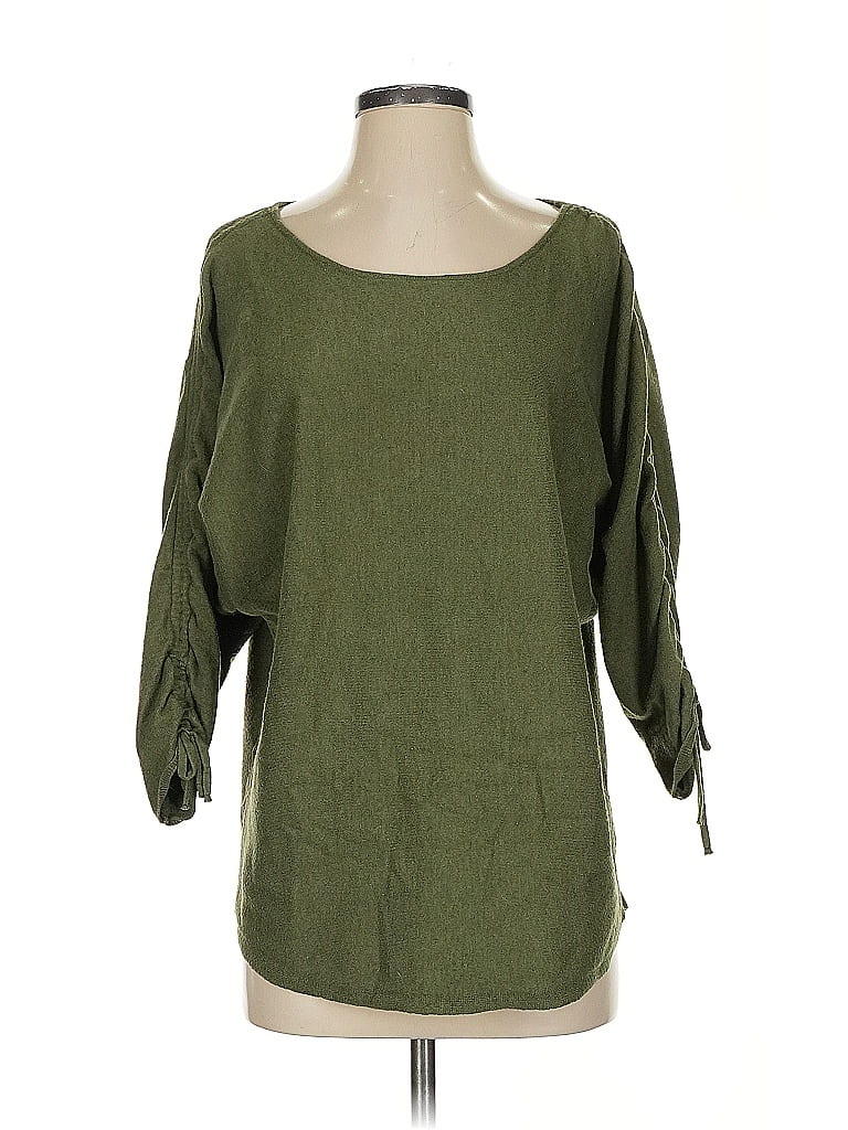 Pre-owned Max Studio Pullover Sweater In Green