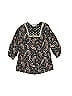 Flying Tomato 100% Polyester Paisley Black 3/4 Sleeve Blouse Size 5 - photo 1