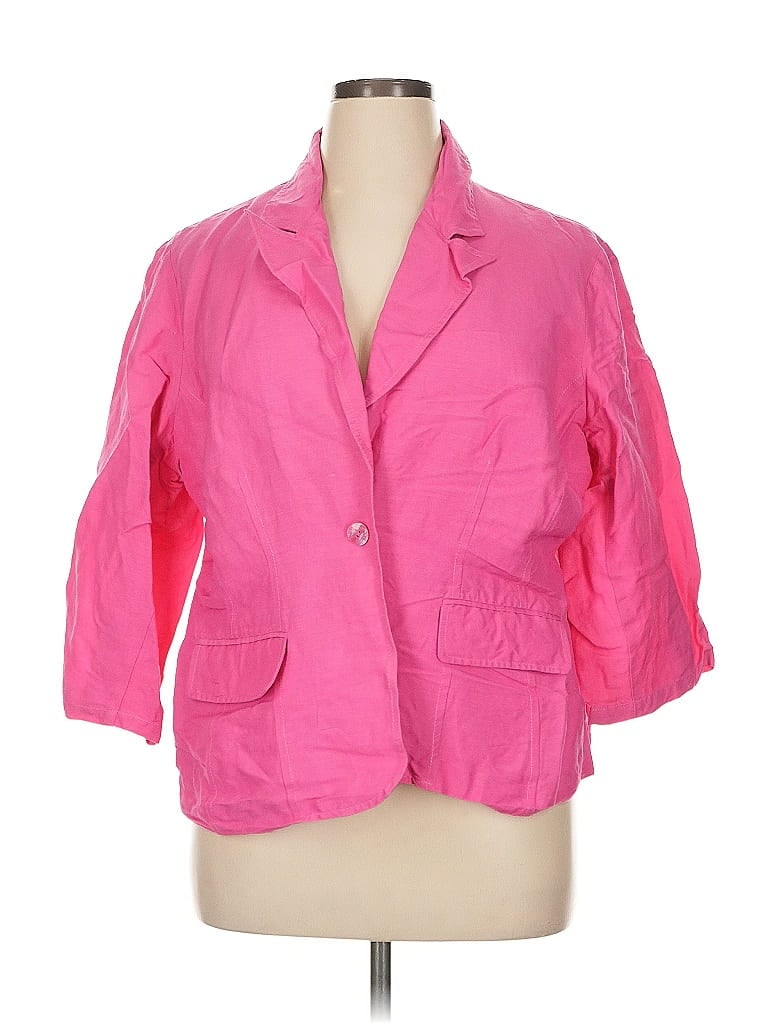 Pre-owned Ashley Stewart Blazer Jacket In Pink