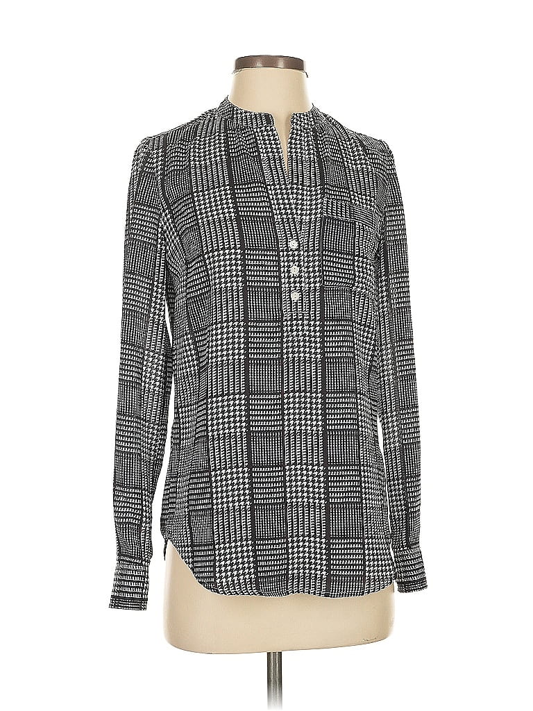 Pre-owned Tommy Hilfiger Long Sleeve Blouse In Gray