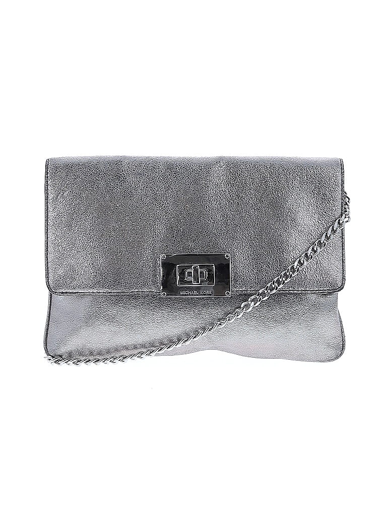 MICHAEL Michael Kors 100% Leather Metallic Silver Leather Shoulder Bag One size - photo 1