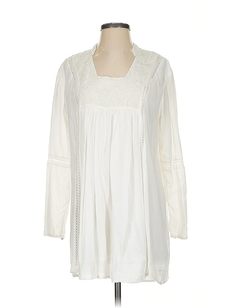 Tasha Polizzi Collection 100% Rayon White Casual Dress Size S - photo 1
