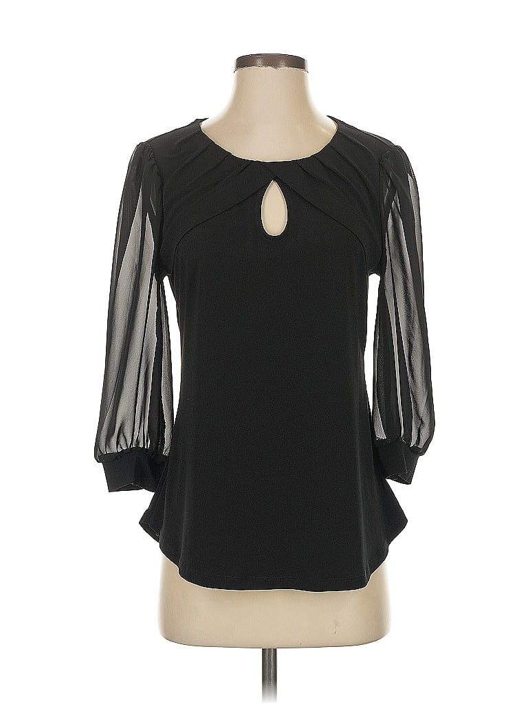 Blouse Cold Shoulder 7th Ave Design Studio NY&Co Noir Et Blanc Taille S - Occasion