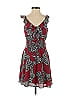 Express 100% Polyester Paisley Burgundy Red Cocktail Dress Size 0 - photo 1